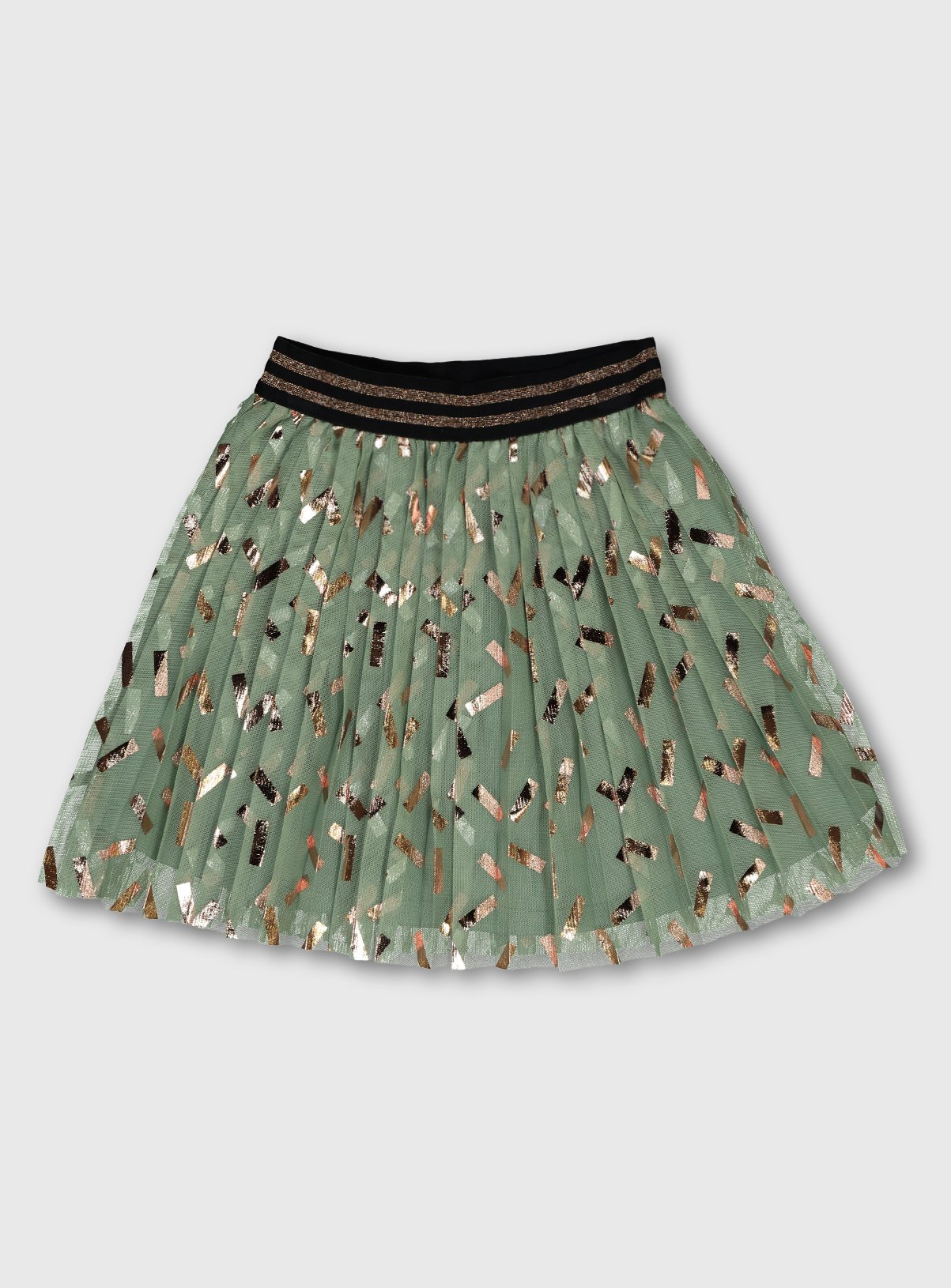 rose metallic skirt